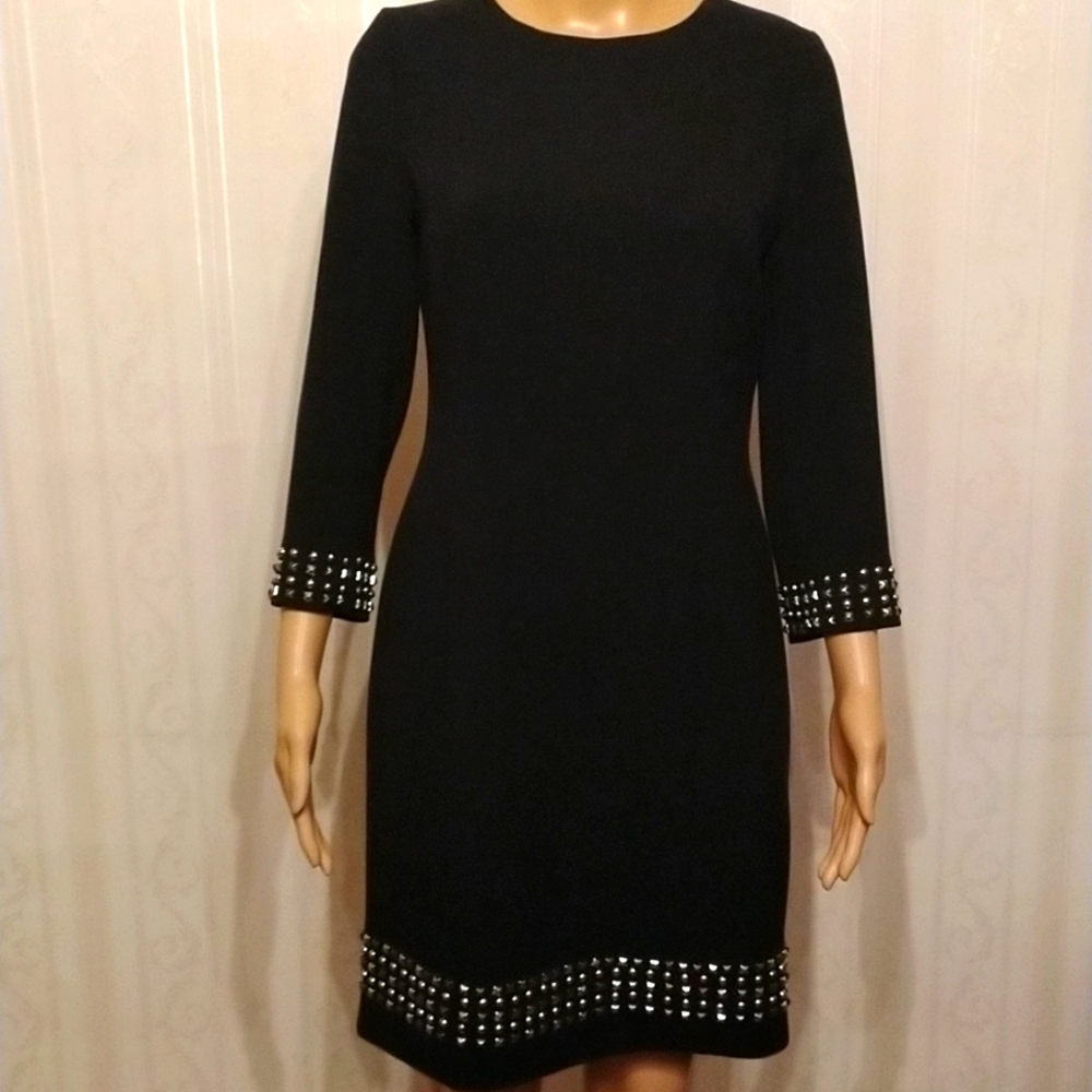 😎Studded wool Michael Kors size 6 black thick and soft dress